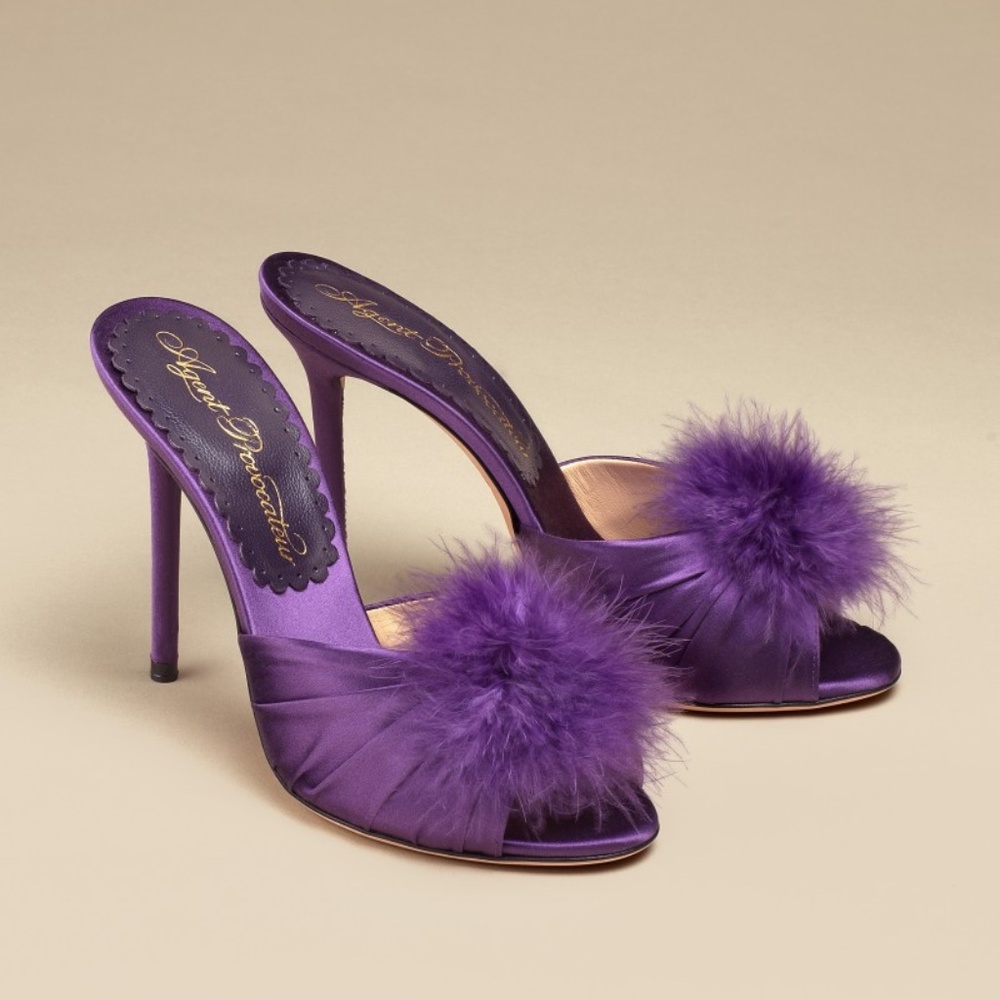 Agent Provocateur Elice Plum Mules NEW